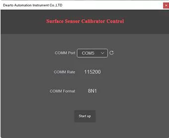 How does the surface sensor calibrator control system operate?