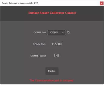 How does the surface sensor calibrator control system operate?